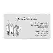 Restaurant Silverware Adverteren aangepaste labels (Voorkant)