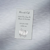 Restaurant Silverware Custom Magnetic Kaart Magnetisch Visitekaartje (Voorbeeld)