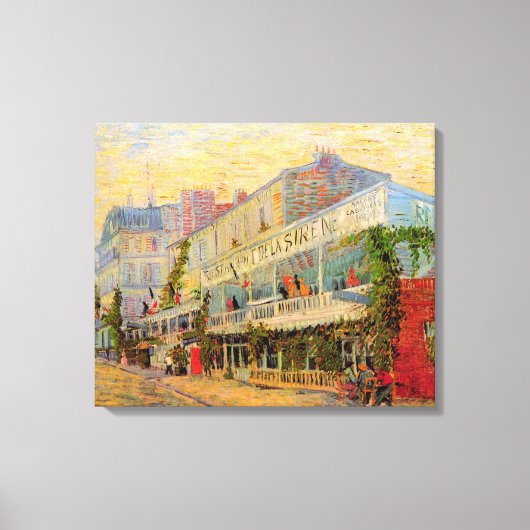Restaurant Sirene, Asnières door Vincent van Gogh Canvas Afdruk (Voorkant)