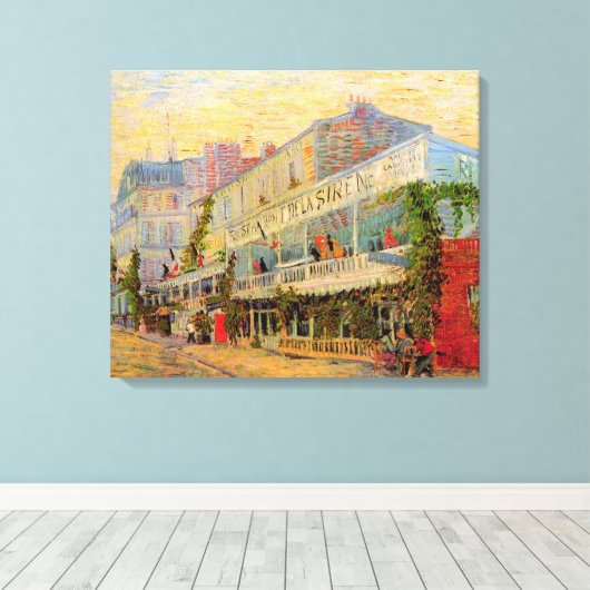 Restaurant Sirene, Asnières door Vincent van Gogh Canvas Afdruk (Insitu (Houten vloer))