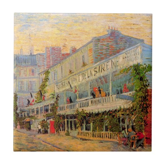 Restaurant Sirene, Asnières door Vincent van Gogh Tegeltje (Voorkant)