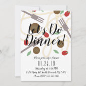 Restaurant Spaghetti Diner Diner Italiaanse Partij Aankondiging (Voorkant)