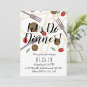 Restaurant Spaghetti Diner Diner Italiaanse Partij Aankondiging (Staand voorkant)