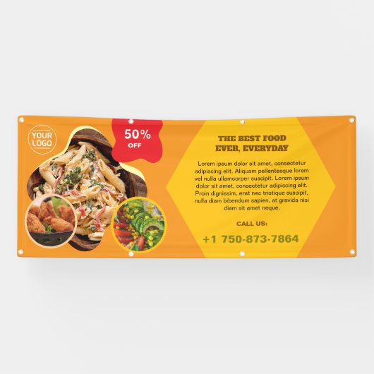 Restaurant Specials Aangepaste Banner (Horizontaal)