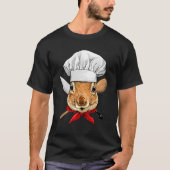 Restaurant Squirrel Chef Cook Kitchen Cooking Rod T-shirt (Voorkant)