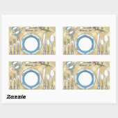 Restaurant tafel instellen Stickers (Vel)