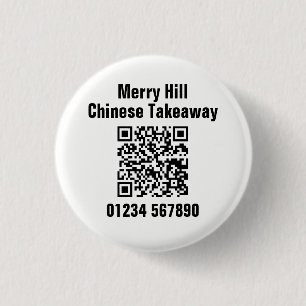 Restaurant-Takeaway Online Menu QR-code Ronde Button 3,2 Cm