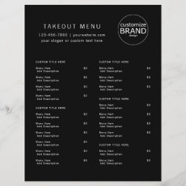 Restaurant Takeout Catering Black Logo Menu