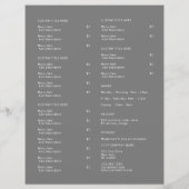 Restaurant Takeout Catering Gray Logo Menu (Achterkant)