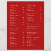 Restaurant Takeout Catering Red Logo Menu (Achterkant)