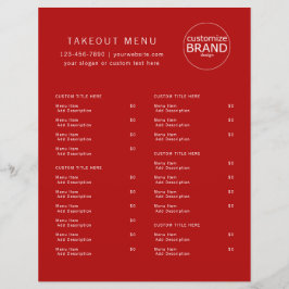 Restaurant Takeout Catering Red Logo Menu