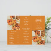 Restaurant Takeout Logo Foto Tri-voudig Oranje Men (Staand voorkant)