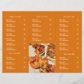 Restaurant Takeout Logo Oranje Tri-voudig Menu (Achterkant)