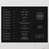 Restaurant Takeout | Menu Black Logo-Takeaway (Voorkant)