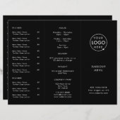 Restaurant Takeout | Menu Black Logo-Takeaway (Voorkant / Achterkant)