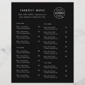 Restaurant Takeout | Menu Black Logo-Takeaway (Voorkant)