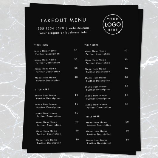 Restaurant Takeout | Menu Black Logo-Takeaway