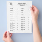 Restaurant Takeout | Minimalistisch menu Logo (Hand)