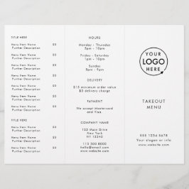 Restaurant Takeout | Minimalistisch menu Logo