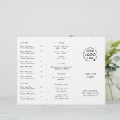 Restaurant Takeout | Minimalistisch menu Logo (Staand voorkant)
