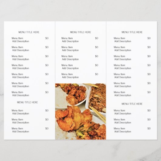 Restaurant Takeout Modern Logo Photo Tri-voudig Me (Achterkant)