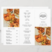 Restaurant Takeout Modern Logo Photo Tri-voudig Me (Voorkant / Achterkant)