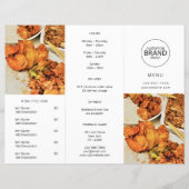 Restaurant Takeout Modern Logo Photo Tri-voudig Me (Voorkant)