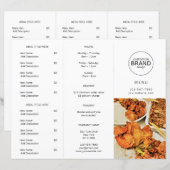 Restaurant Takeout Modern Logo Photo Tri-voudig Me (Voorkant / Achterkant)