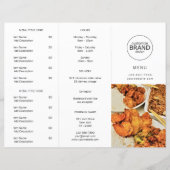 Restaurant Takeout Modern Logo Photo Tri-voudig Me (Voorkant)