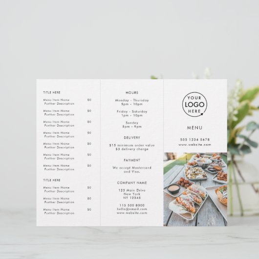 Restaurant Takeout | Modern menu Foto Takeaway (Staand voorkant)