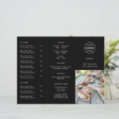 Restaurant Takeout | Zwart modern fotomenu (Staand voorkant)
