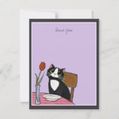 Restaurant Tuxedo Cat Hartelijk dank Bedankkaart (Voorkant)