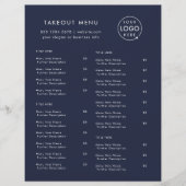 Restaurant-uittredingsrestaurant | Menu Navy Blue  (Voorkant)