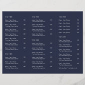 Restaurant-uittredingsrestaurant | Menu Navy Blue  (Achterkant)