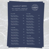Restaurant-uittredingsrestaurant | Menu Navy Blue 