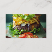 restaurant van het voedseldiner Beef Burger Visitekaartje (Achterkant)
