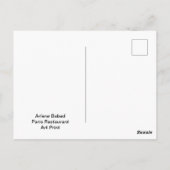 Restaurant van Parijs, Briefkaart (Achterkant)