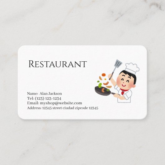 restaurant visitekaartje (Voorkant)