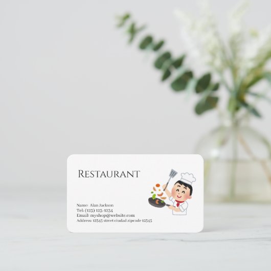 restaurant visitekaartje (Staand voorkant)