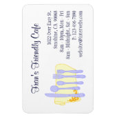 Restaurant Visitekaartje Blauw Geel Custom Magnet Magneet (Verticaal)