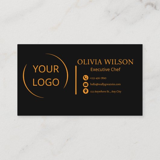Restaurant Visitekaartje Catering en Chef-kok (Achterkant)