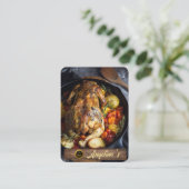 Restaurant visitekaartje met entrees (Staand voorkant)