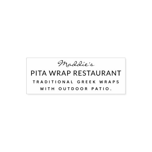 Restaurant Voedselstempel Zelfinktende Stempel (Design)