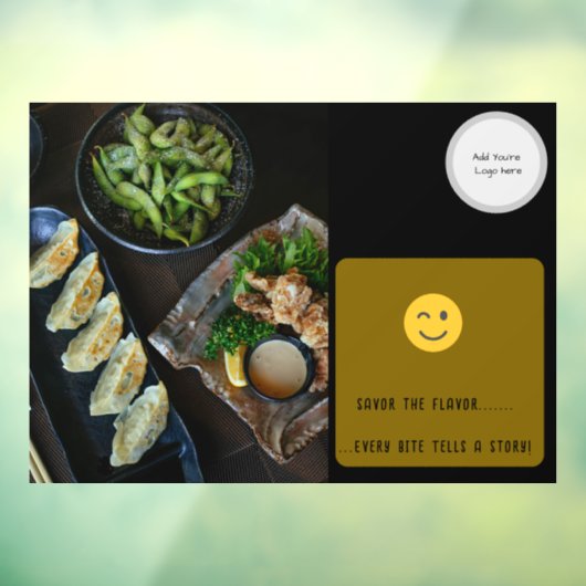 Restaurant Window Cling Raamsticker (Vel 3)