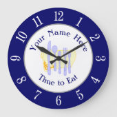 Restaurant Zilverwerk op Blauw Wit Nummers Grote Klok (Voorkant)