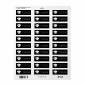 Restaurant Zwart Wit Chef Hoed Retouradres Etiket (Full Sheet)