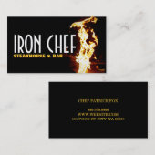 Restaurantbar Iron Chef Cooking Classes Visitekaartje (Voorkant / Achterkant)