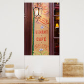 Restaurantbord, Parijs, Frankrijk Poster (Keuken)