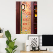 Restaurantbord, Parijs, Frankrijk Poster (Thuiskantoor)