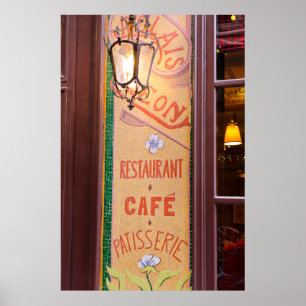 Restaurantbord, Parijs, Frankrijk Poster